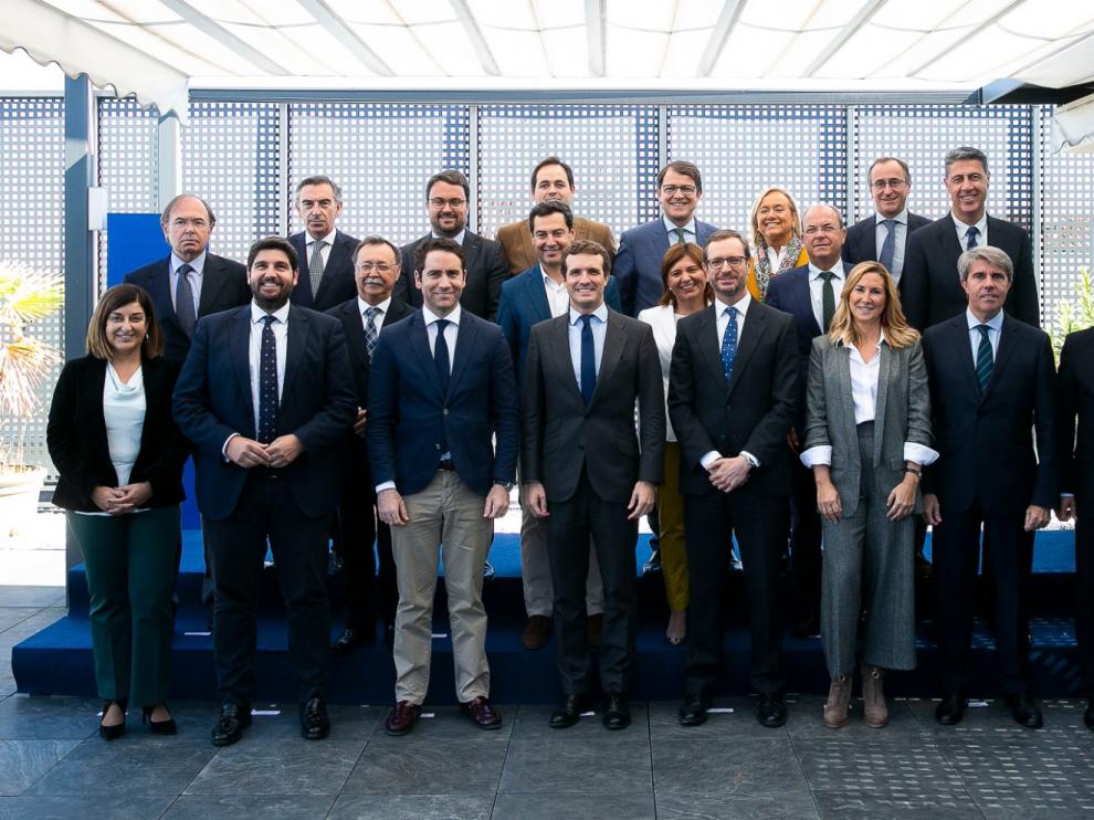 Reunión de líderes regionales del PP con Pablo Casado