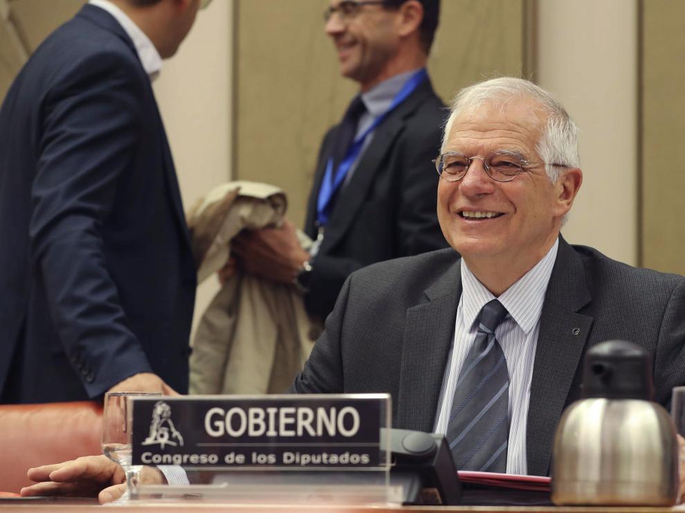 El ministro de Asuntos Exteriores, Joseph Borrel, en el Congreso de los Diputados.