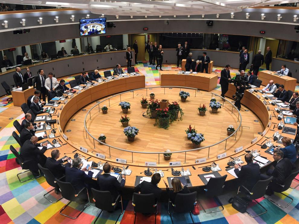 Vista general de la cumbre del Consejo Europeo en Bruselas, Bélgica.