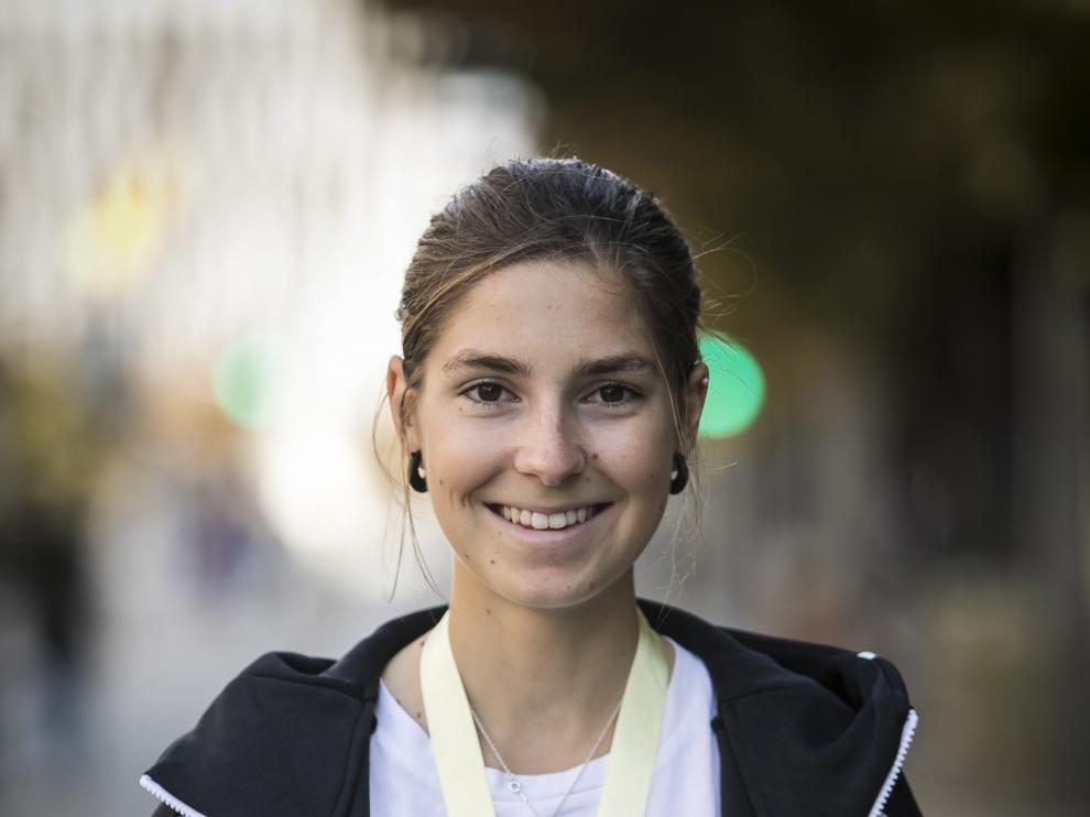 Yaiza Miñaza, de 19 años, campeona de España y Aragón de kilómetro vertical júnior.