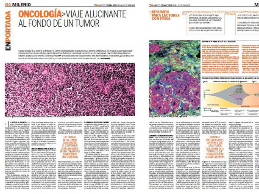 Jesús Méndez recibió por 'Viaje alucinante al fondo de un tumor' el Premio X Aniversario del Instituto Roche de Periodismo en Medicina Personalizada 2014
