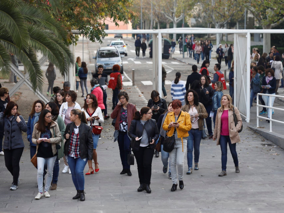 Los aspirantes han hecho el examen en la Facultad de Derecho de la Universidad de Zaragoza.