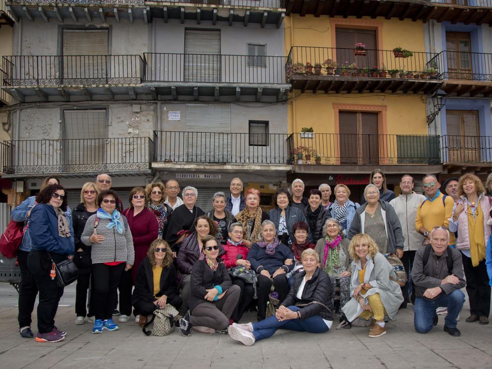 El grupo, durante su visita a Calatayud.