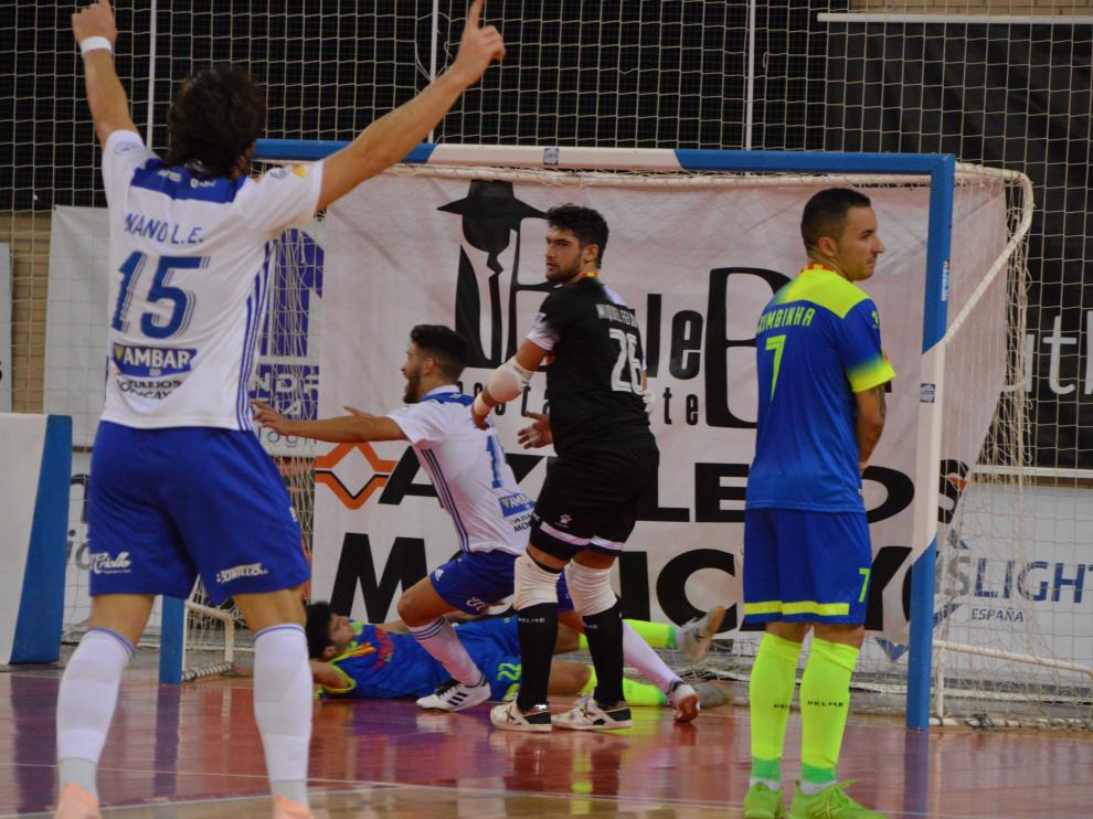 Momento del gol en la victoria (2-0) de la jornada 5 contra el Industrias Santa Coloma.