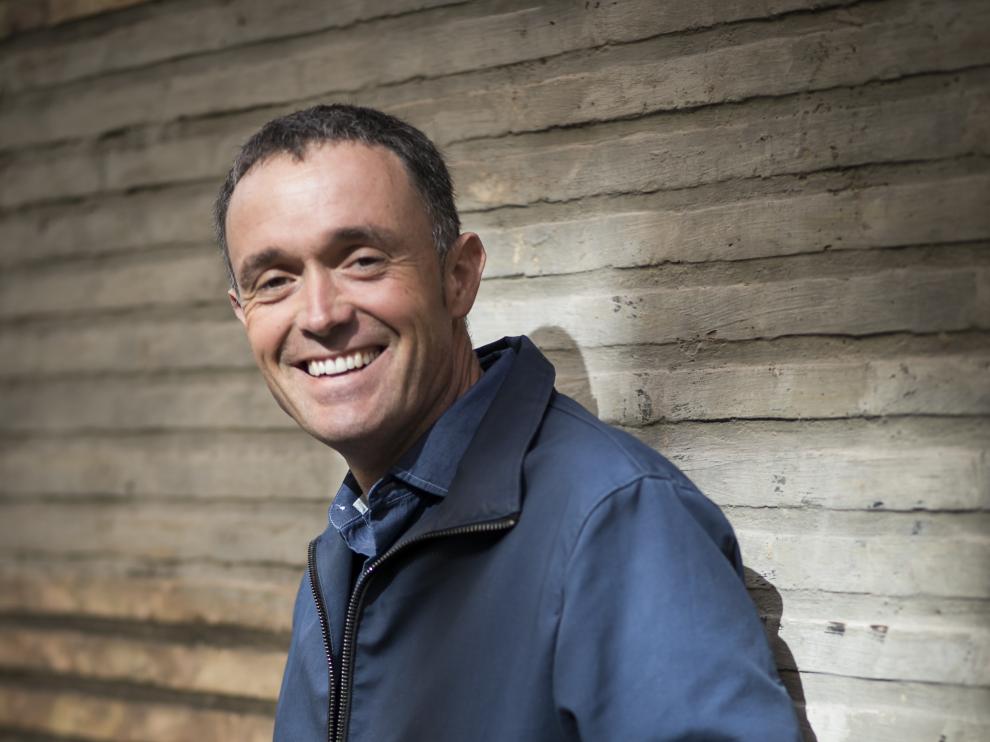El periodista Mikel Ayestaran, el jueves en Zaragoza