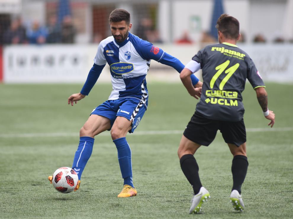 Imagen del partido Ebro ante el Conquense.