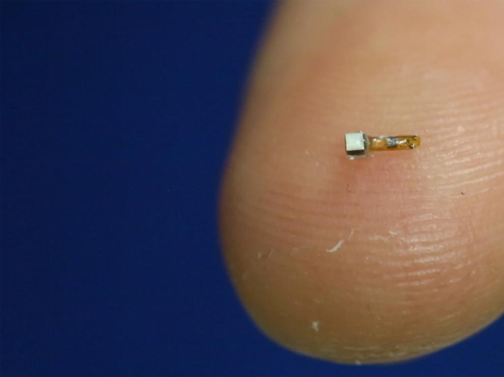 Un chip del tamaño de un grano de sal, aún en experimentación, se implanta en la capa externa del cerebro
