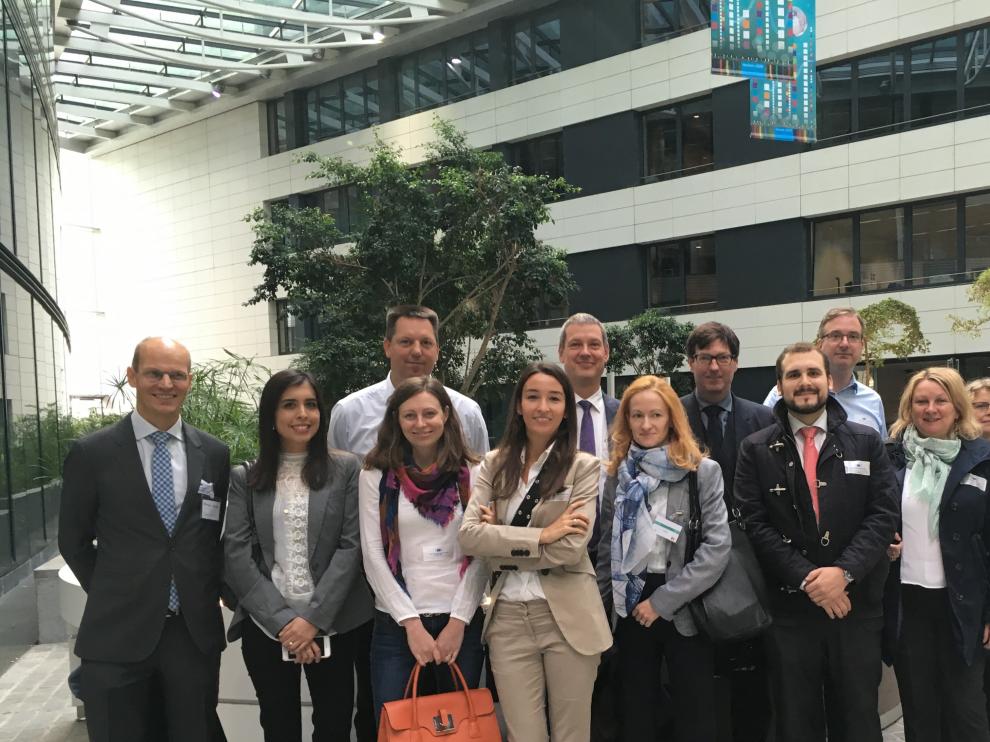 Miembros del consorcio durante la erunión de lanzamiento en Bruselas en septiembre de 2017.