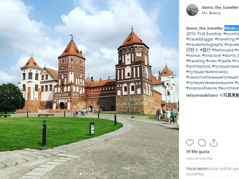 El Palacio de Mir, en la ciudad homónima bielorrusa.