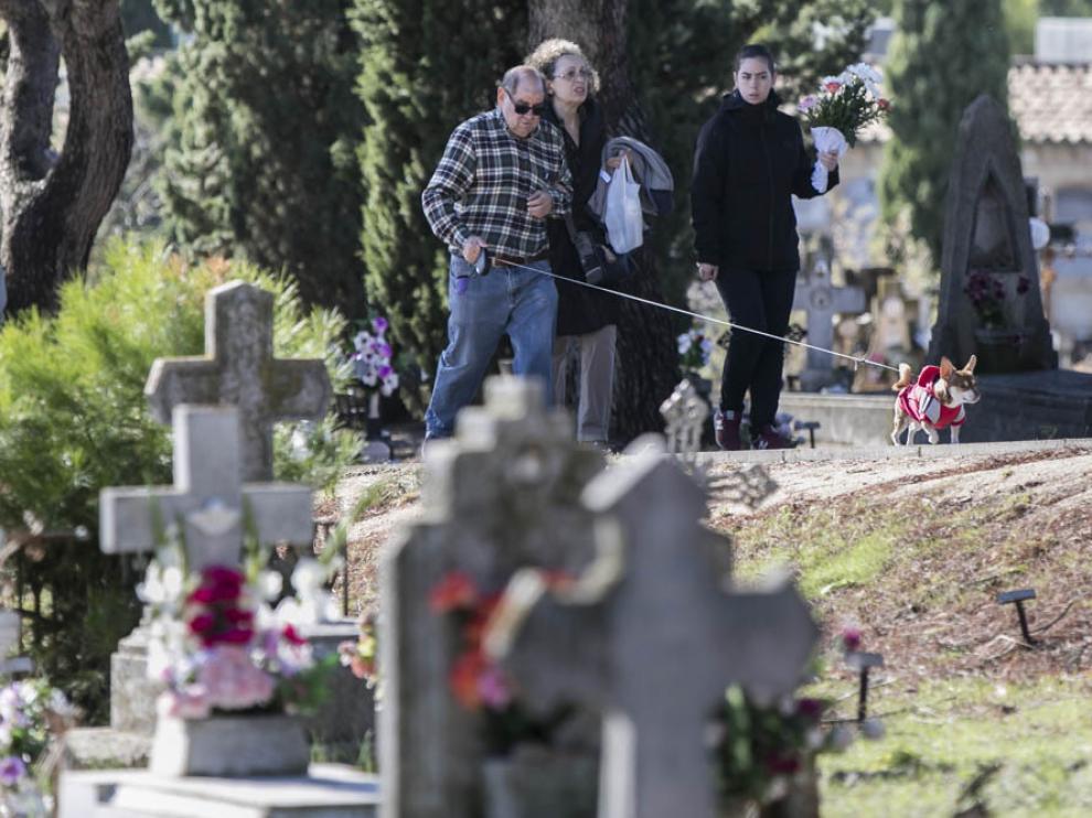 Visitas al cementerio de Torrero en Todos los Santos