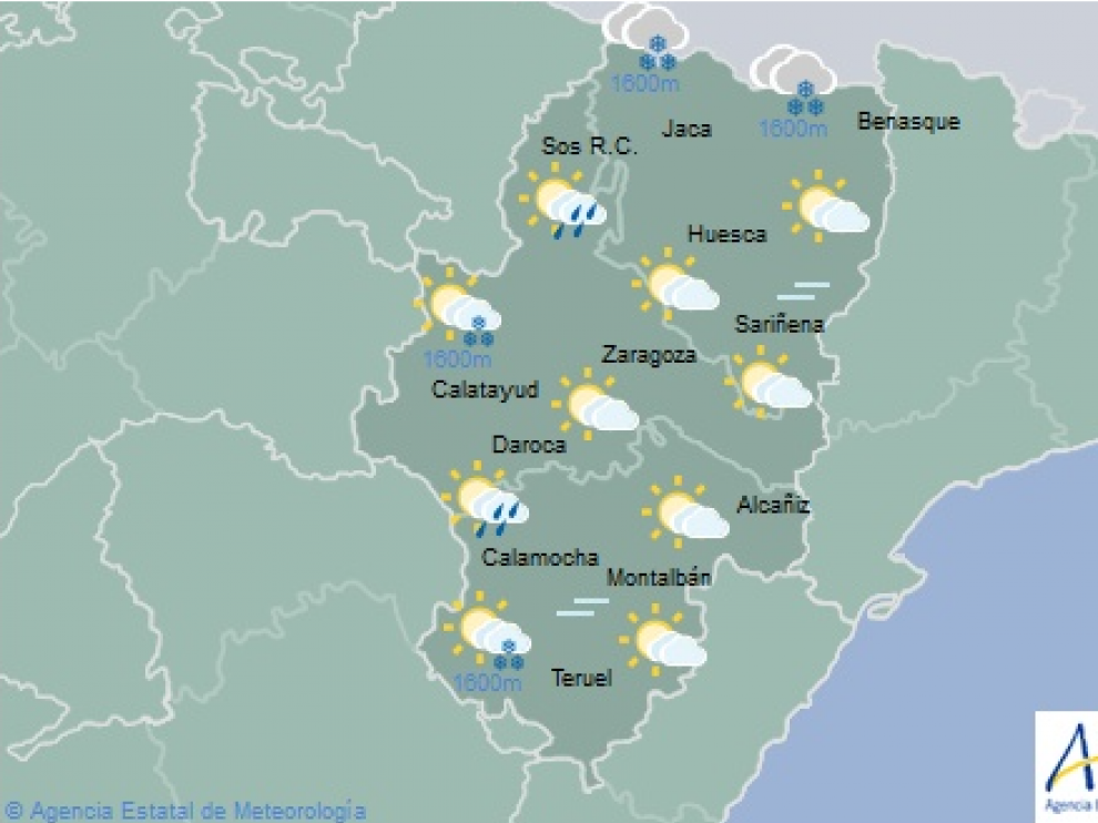 El tiempo en Aragón este viernes 2 de noviembre.