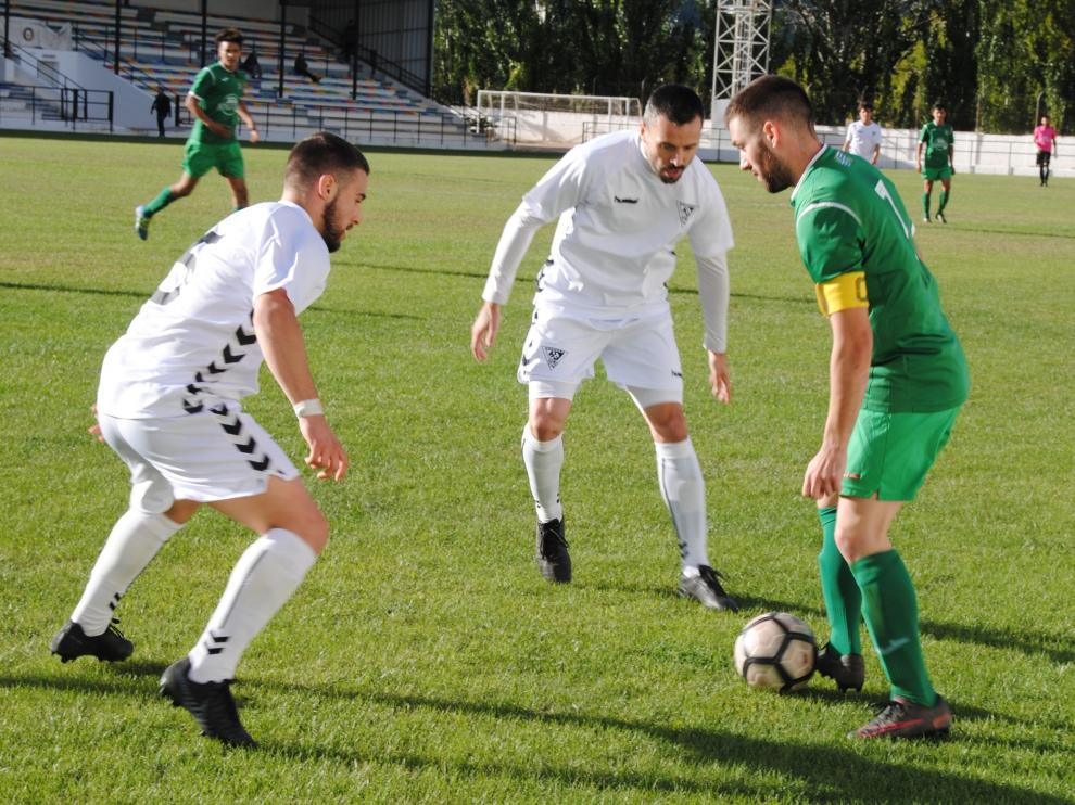 Imagen del partido disputado entre el Andorra contra el Mequinenza.