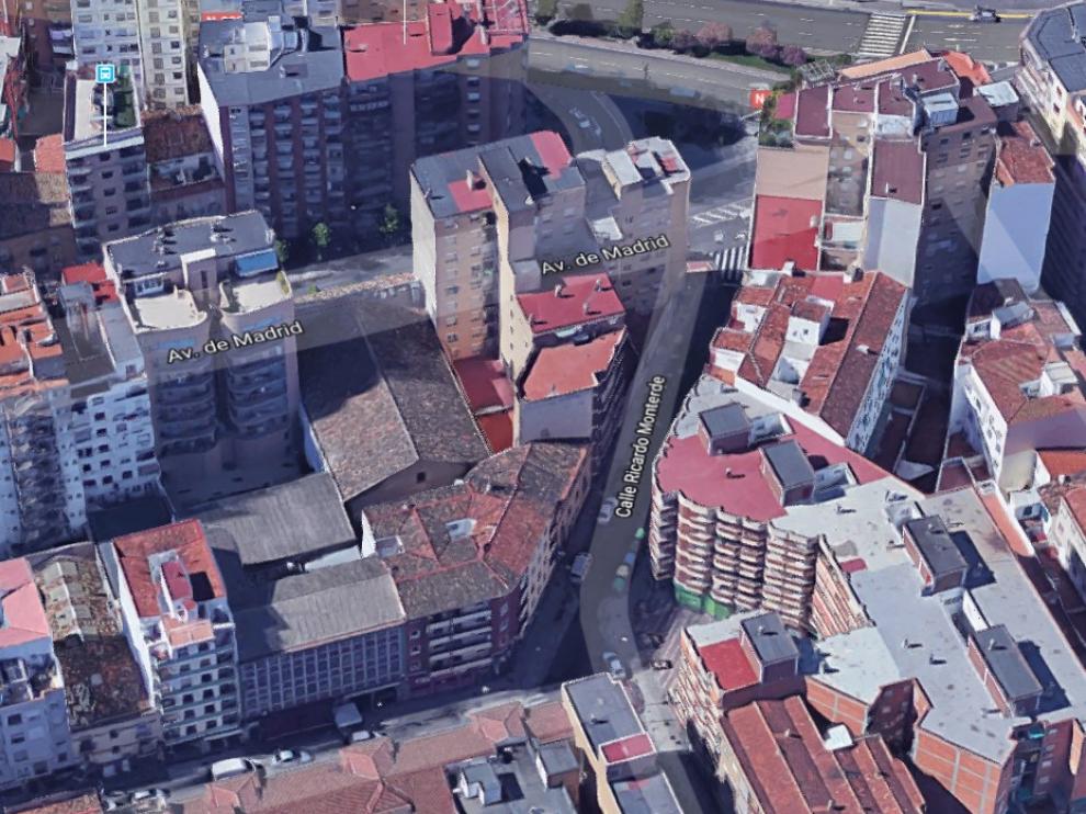 Calle Monterde de Delicias, donde se produjo la detención del joven que agredió a su madre.