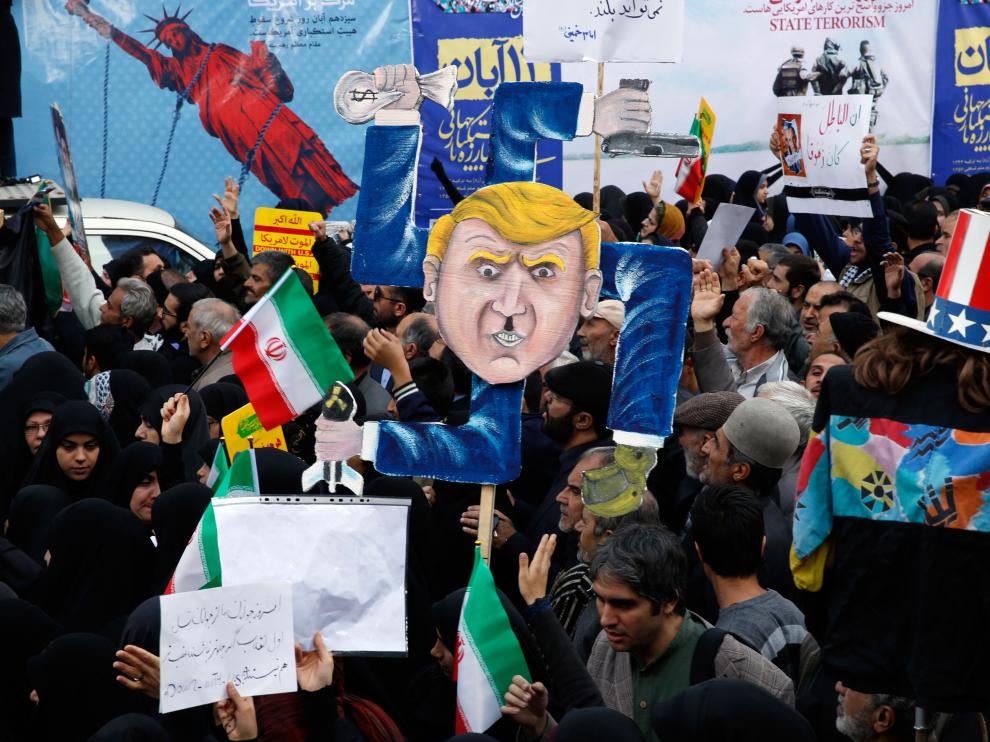 Manifestación contra Estados Unidos en Teherán