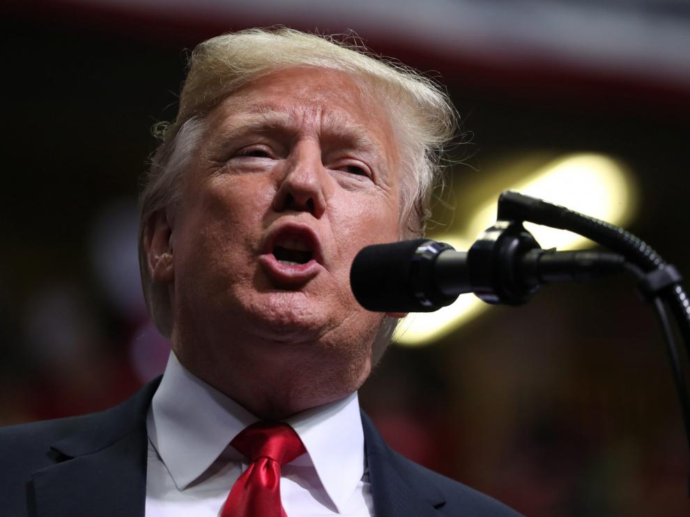 Donald Trump durante un acto electoral.