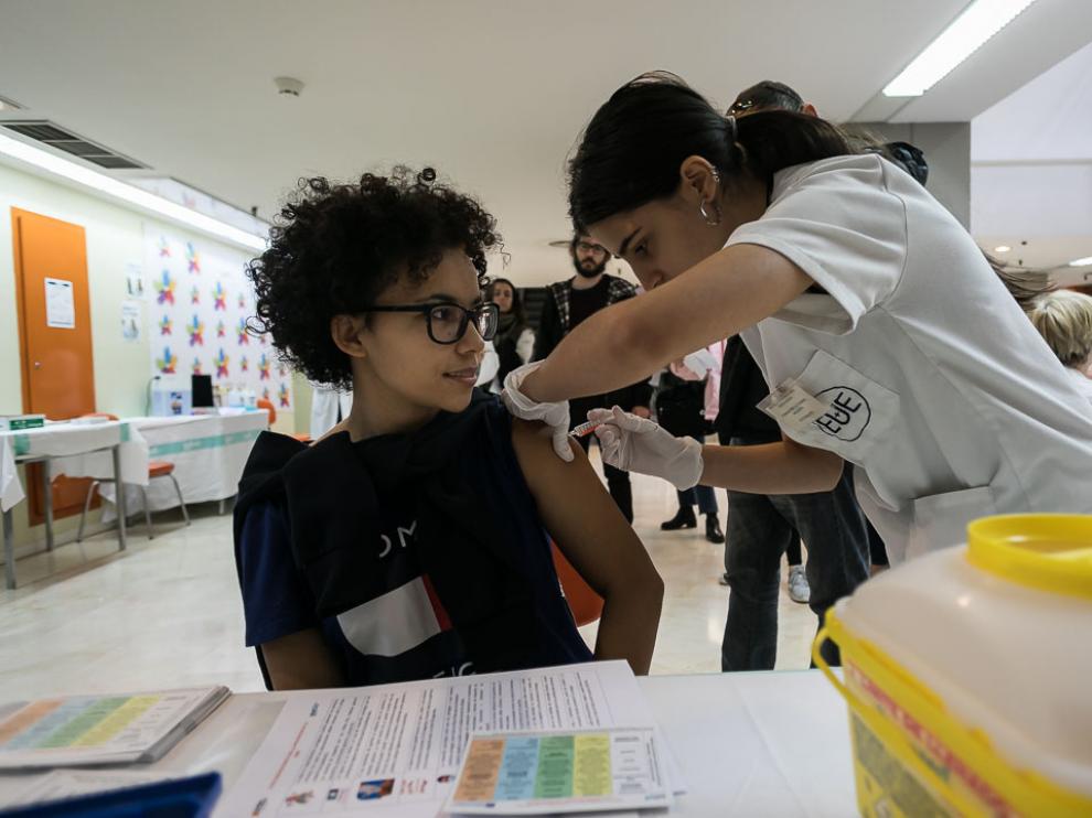 Imagen de archivo de la jornada de vacunación de la gripe.