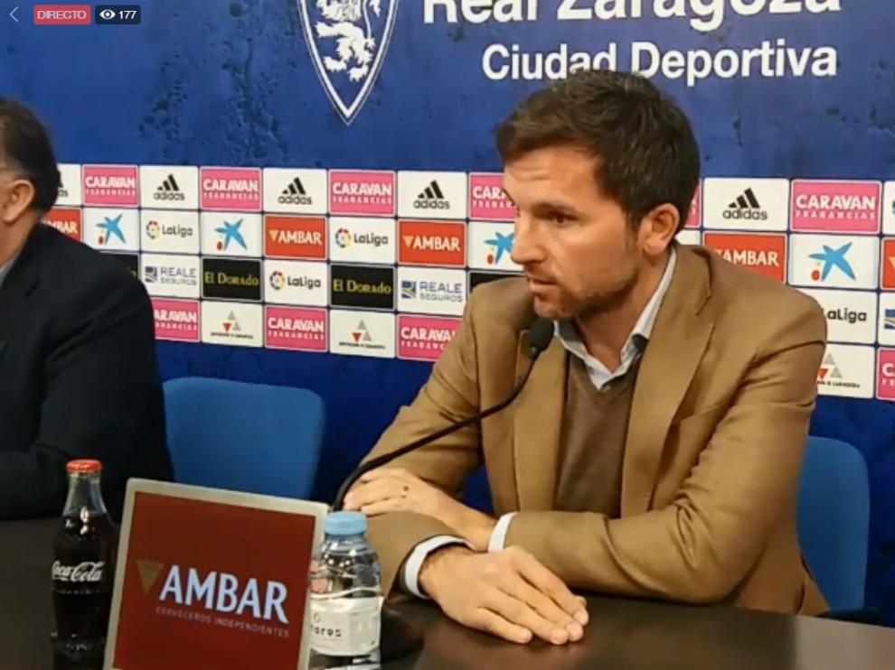 Rueda de prensa de Lalo Arantegui en directo.