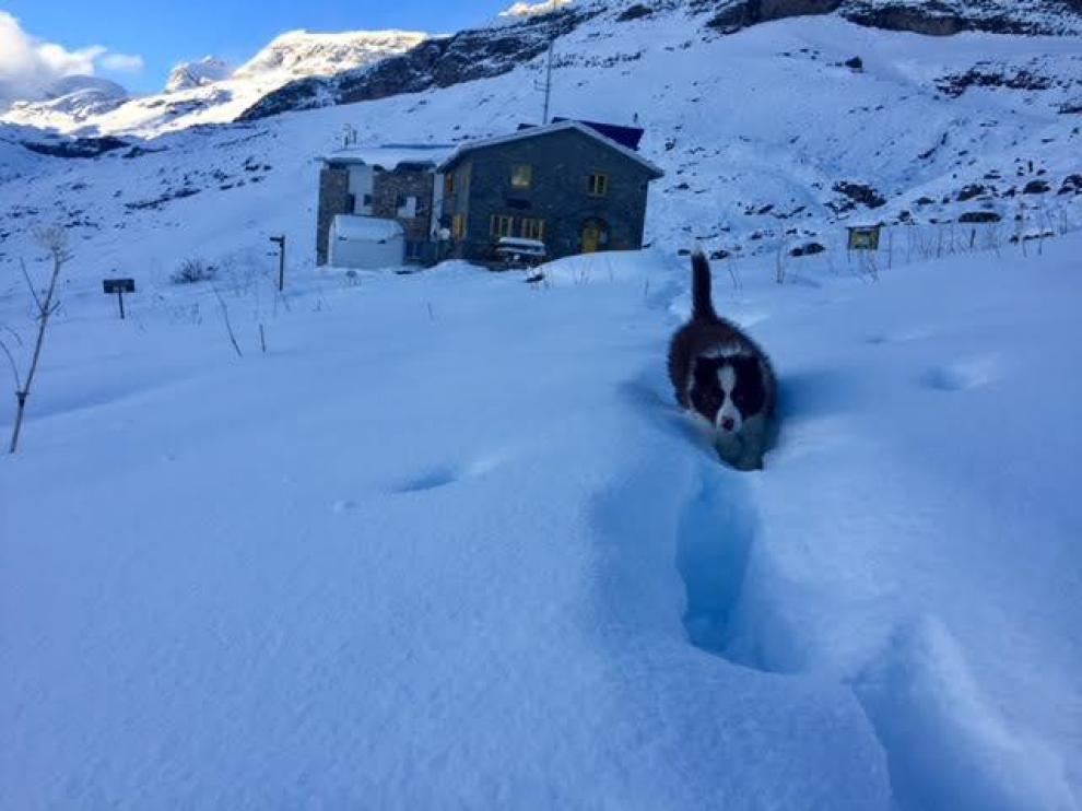 El Refugio de Góriz, este miércoles.