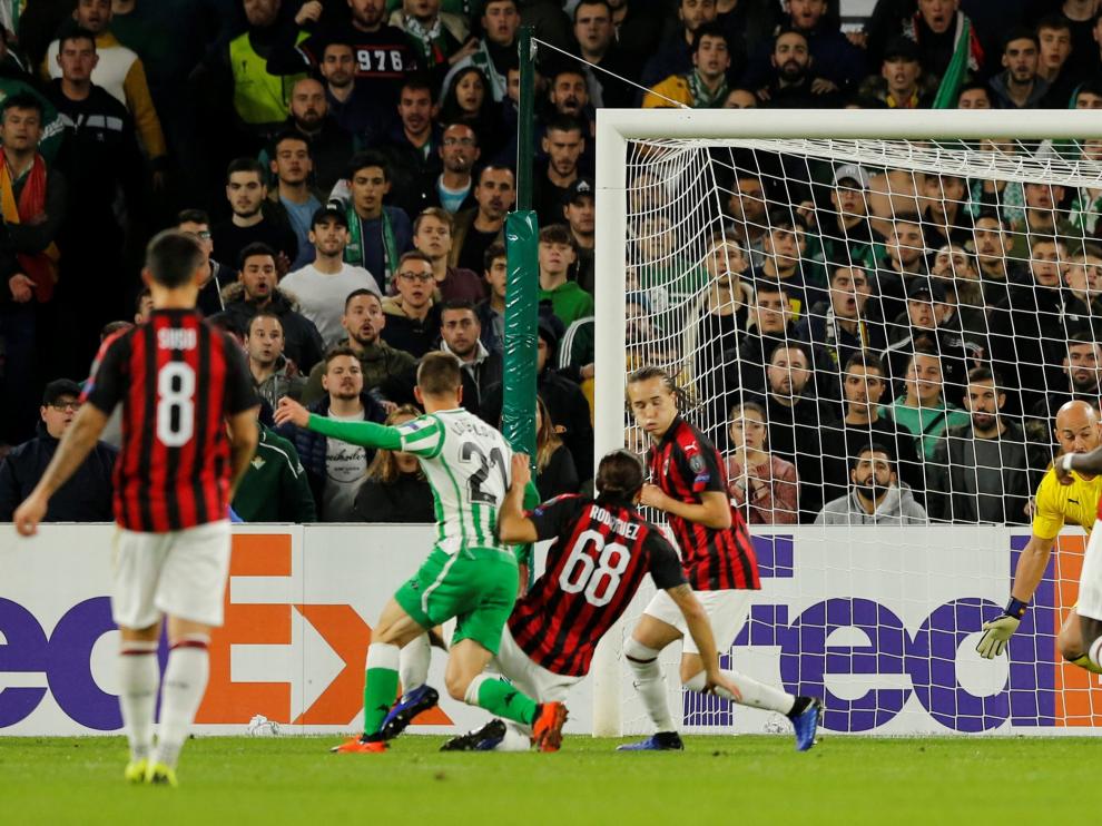 El Real Betis empató 1-1 contra el AC Milan.