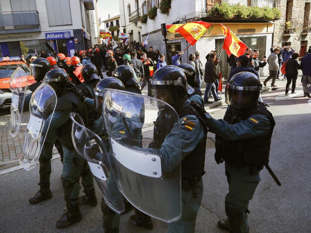 Un momento de los sucesos de Alsasua del pasado día 4 de noviembre.