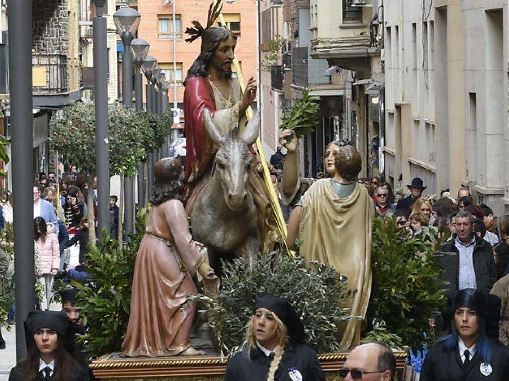 Procesión del domingo de ramos en Alcañiz.