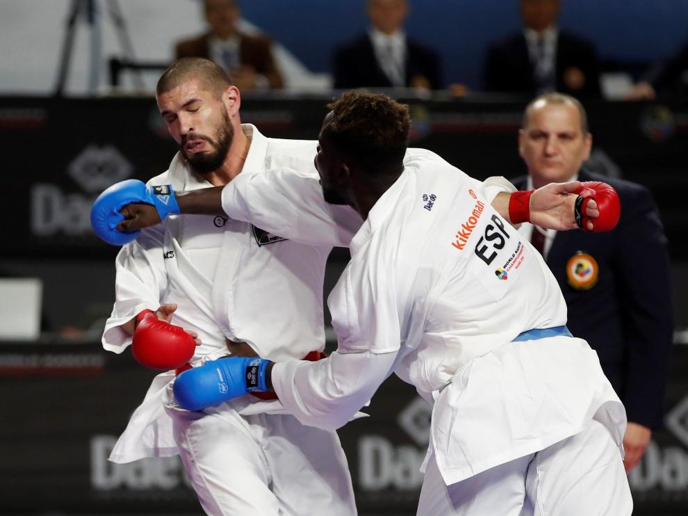 El zaragozano Babacar Seck logra el bronce en el Mundial de kárate