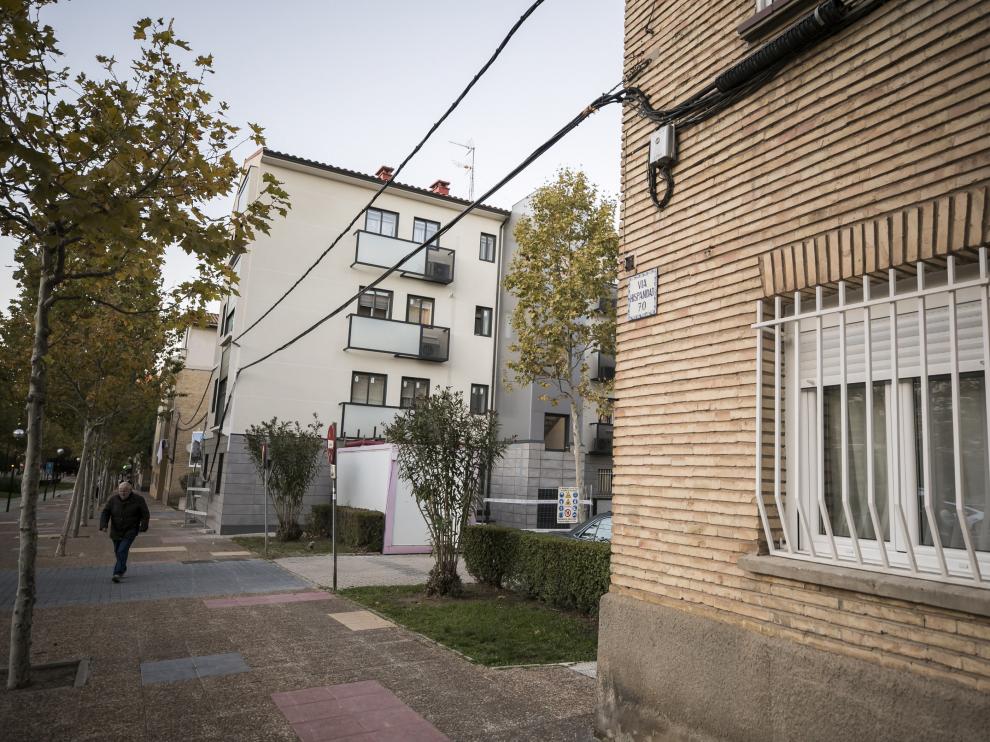 Bloque de viviendas de Alférez Rojas, en Zaragoza, rehabilitadas el año pasado.
