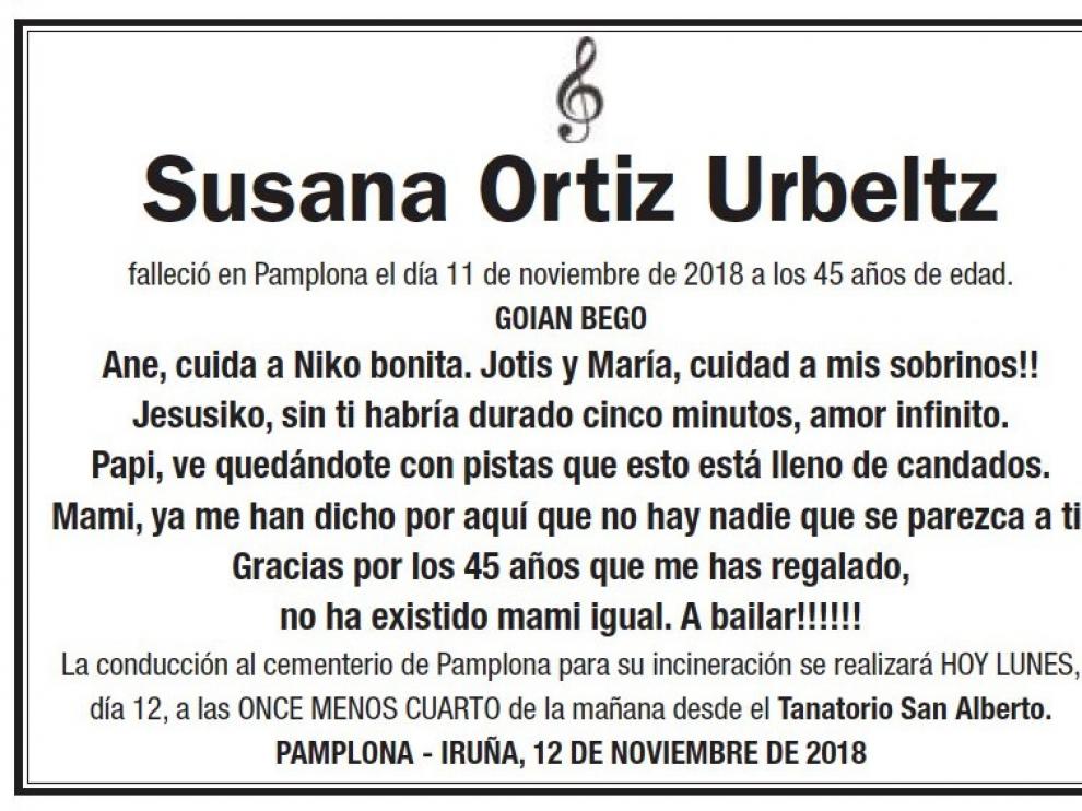 La esquela publicada este lunes en el 'Diario de Navarra'