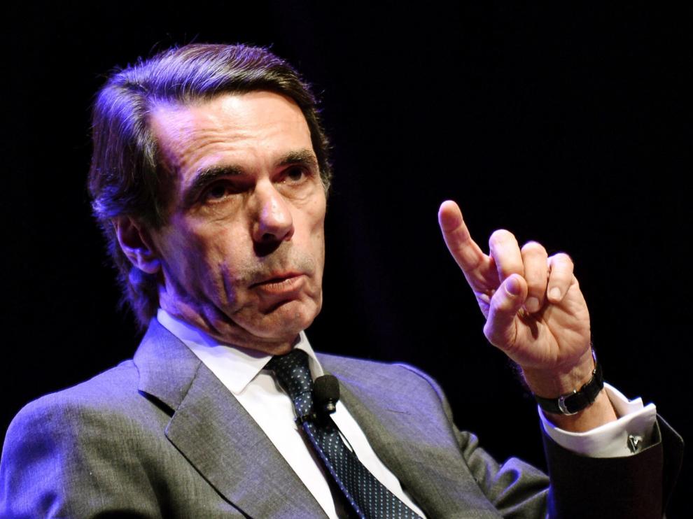 José María Aznar durante la conferencia ofrecida este martes por la tarde en Valladolid sobre el futuro de España.