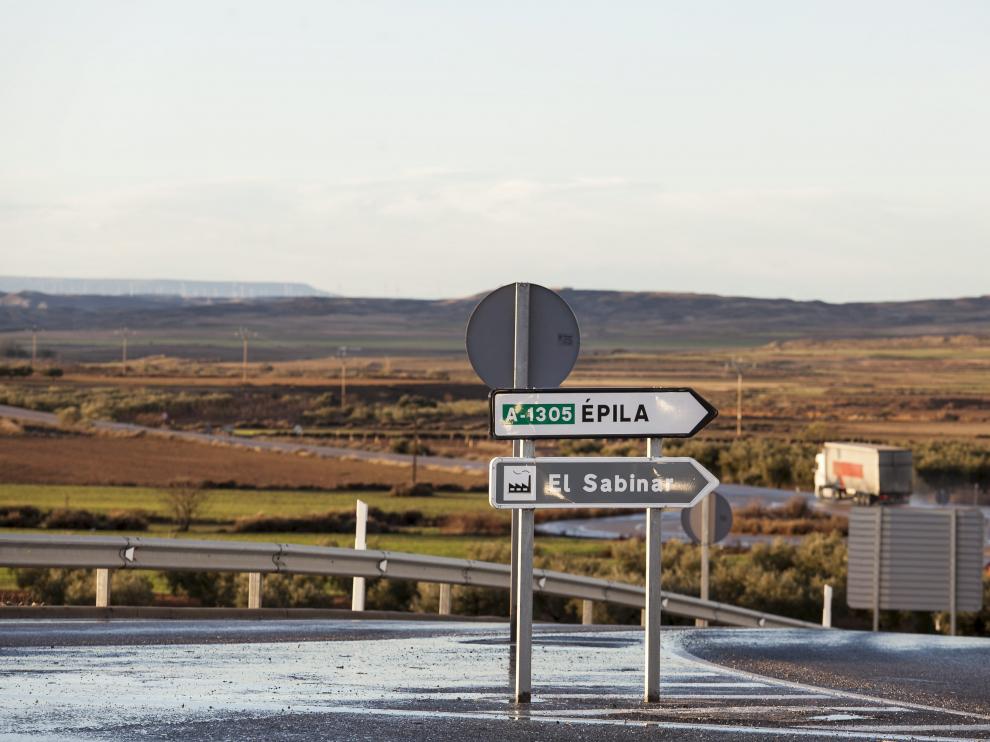Una de las entradas a la localidad de Épila.