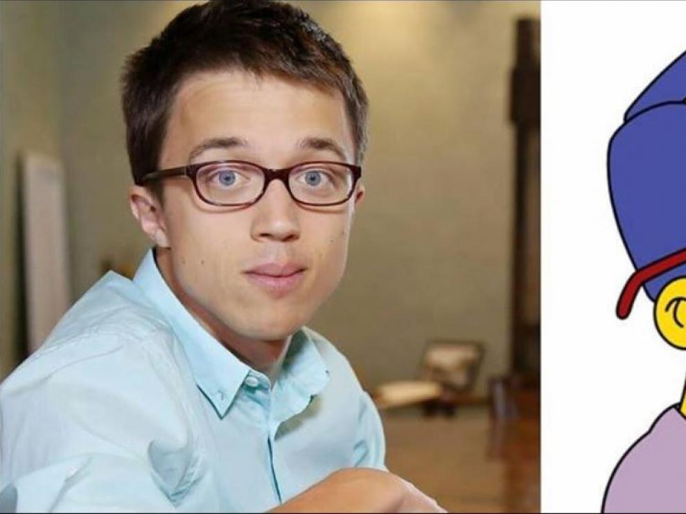 Meme de Íñigo Errejón y Milhouse.