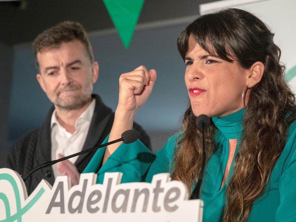 La presidenta de Adelante Andalucía, Teresa Rodríguez