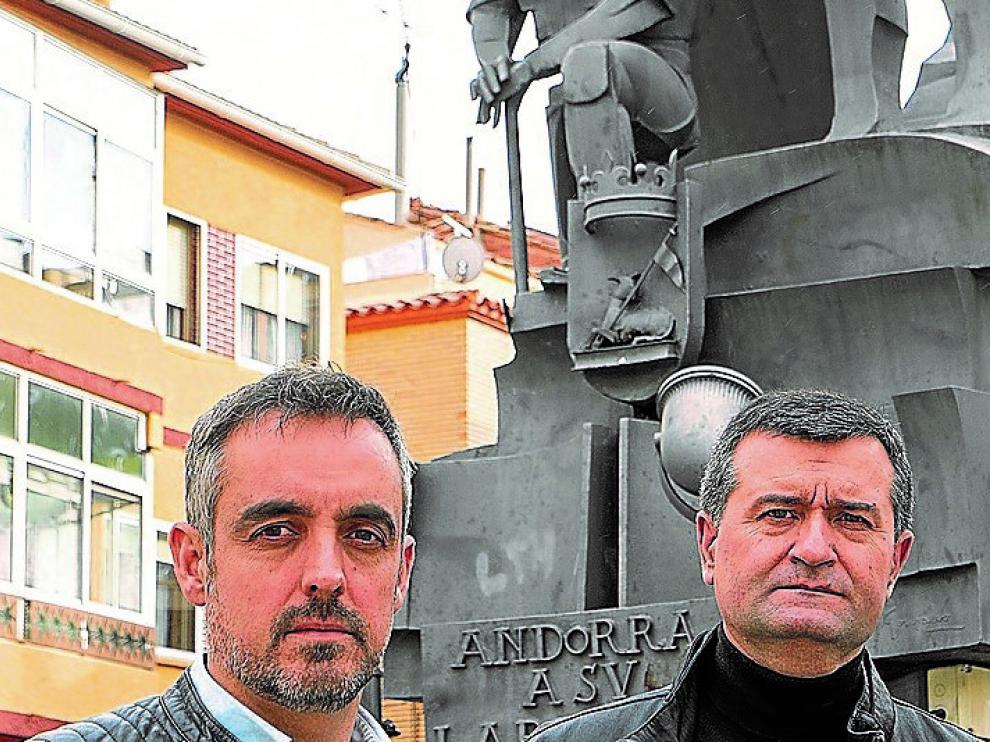 El presidente de los empresarios de Andorra, Roberto Miguel, y el alcalde de Ariño, Joaquín Noé