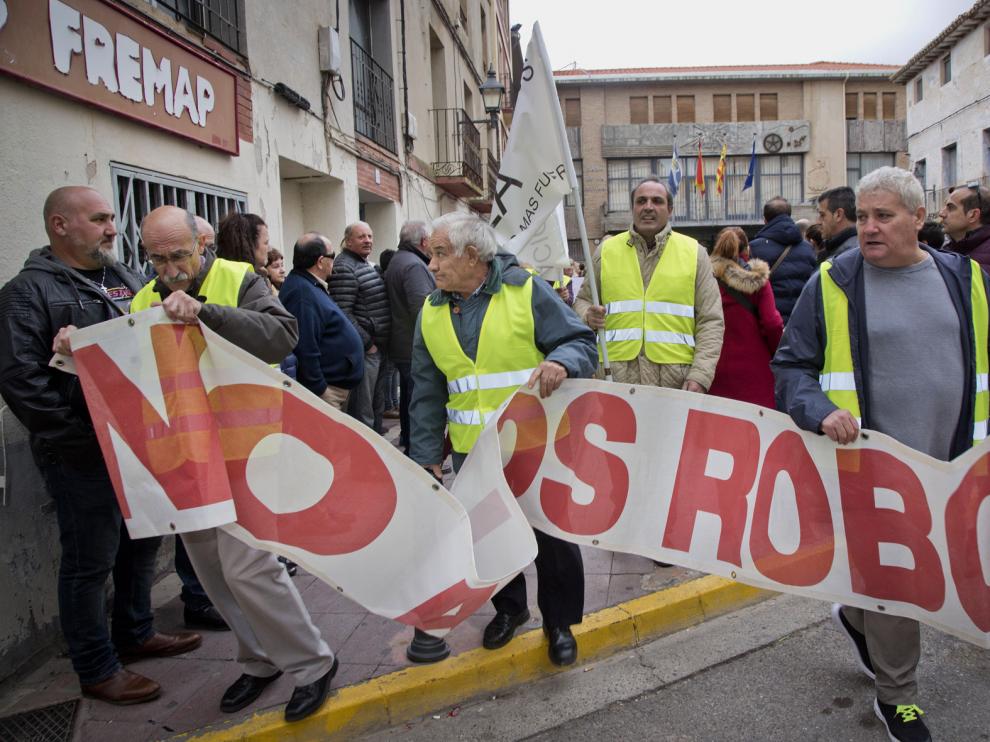 Manifestación celebrada en Épila en noviembre pidiendo más seguridad.