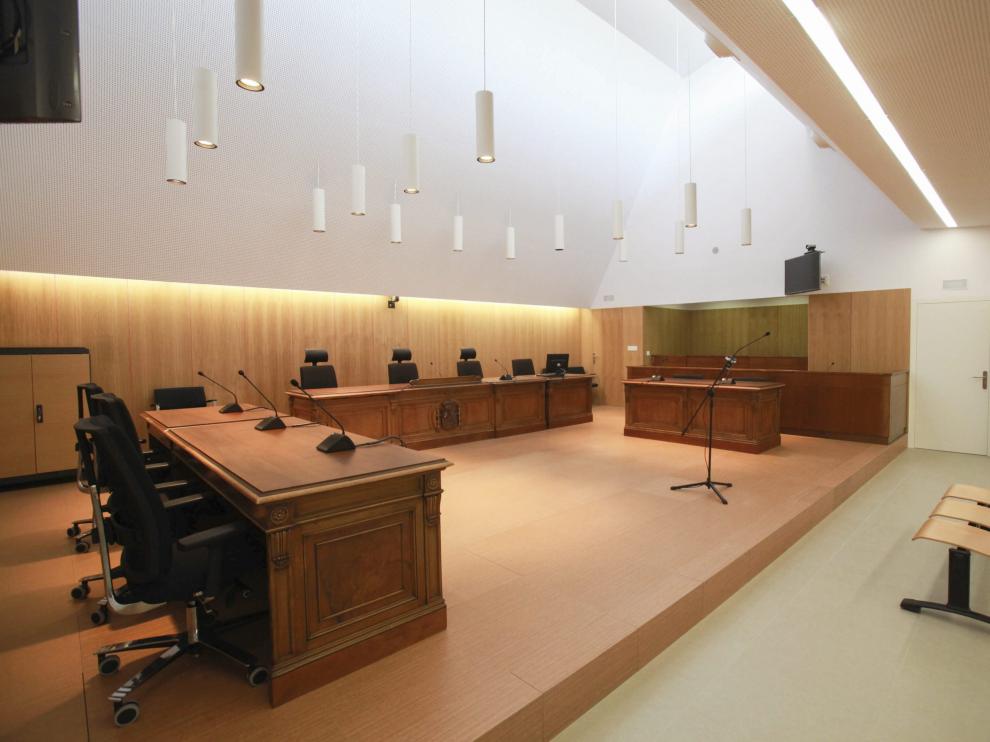Sala de vistas de la Audiencia Provincial de Huesca