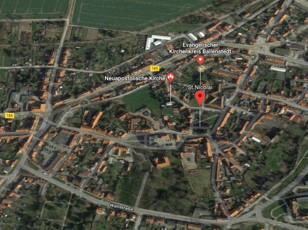 Localidad alemana de Ballenstedt, donde estaba el párroco.