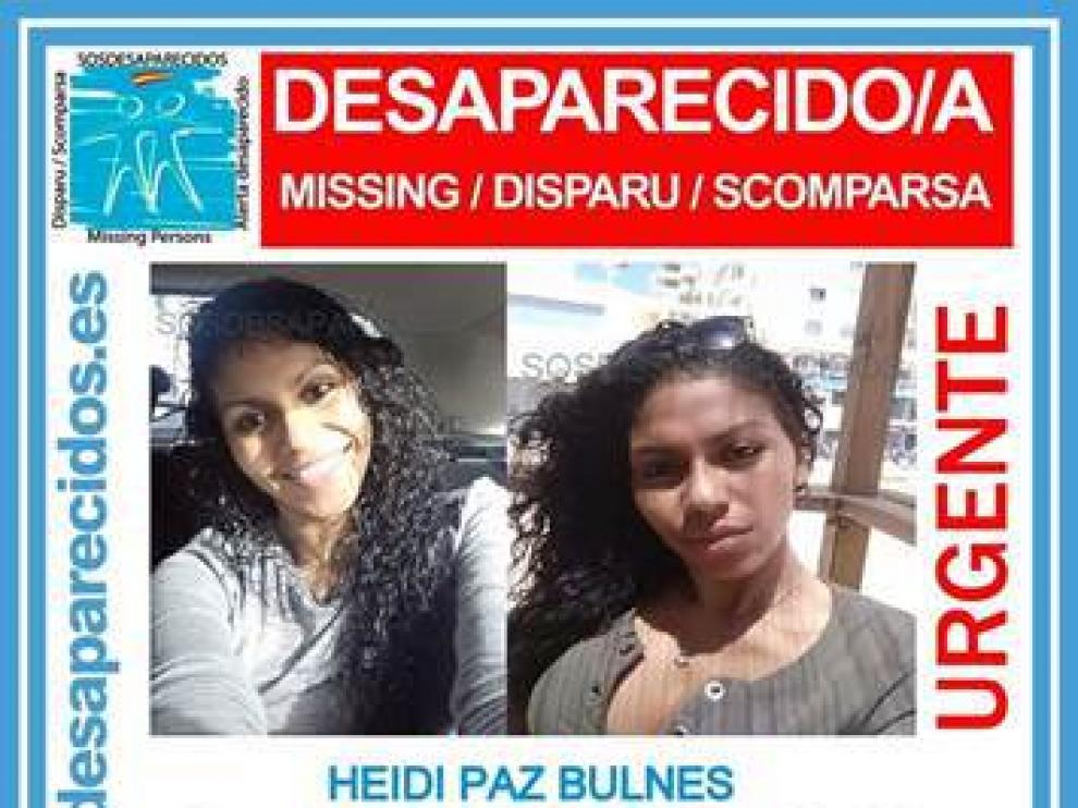 Fotos de Heidi Paz que publicó SOS desaparecidos cuando se perdió la pista de la joven de 25 años.