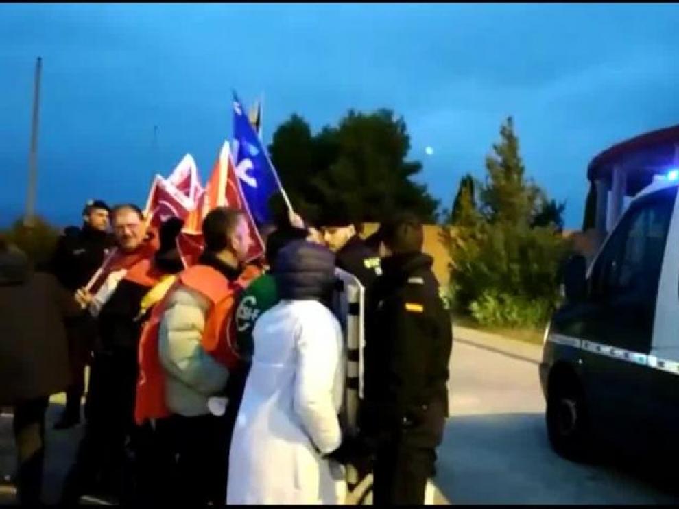 La huelga de la prisión de Zuera paraliza el traslado del Rey de Cachopo