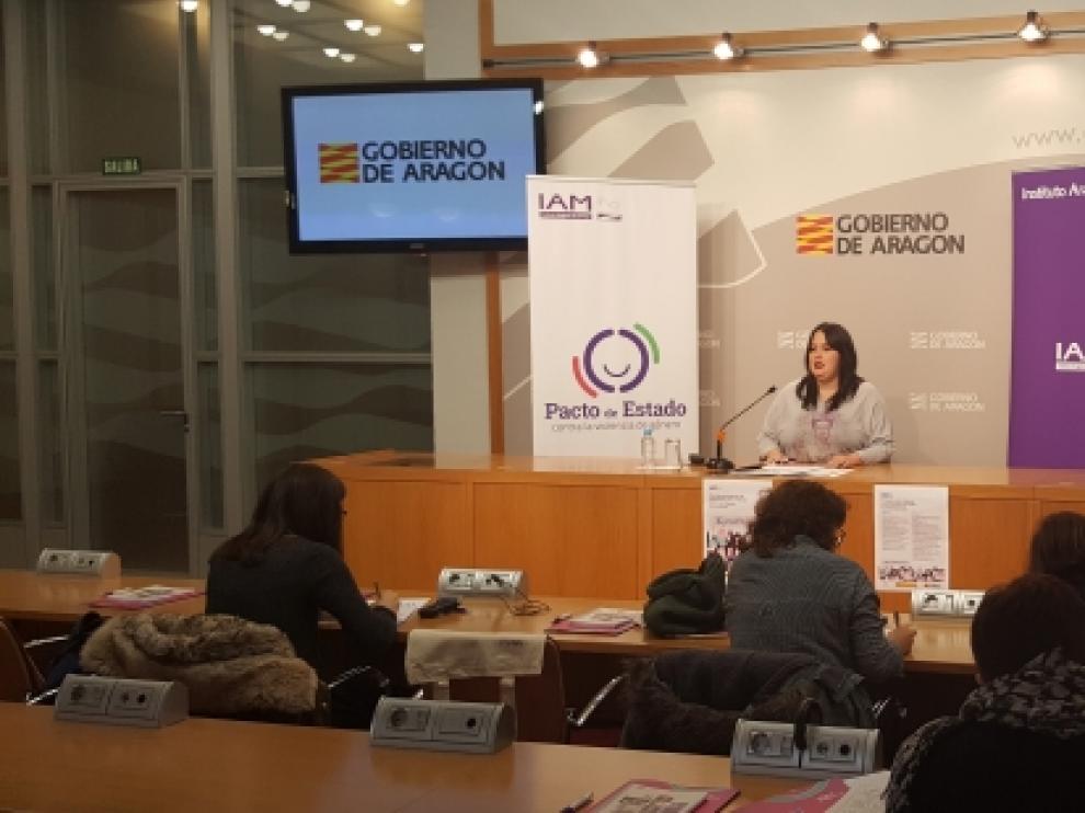 Rueda de prensa ofrecida este martes por Natalia Salvo.