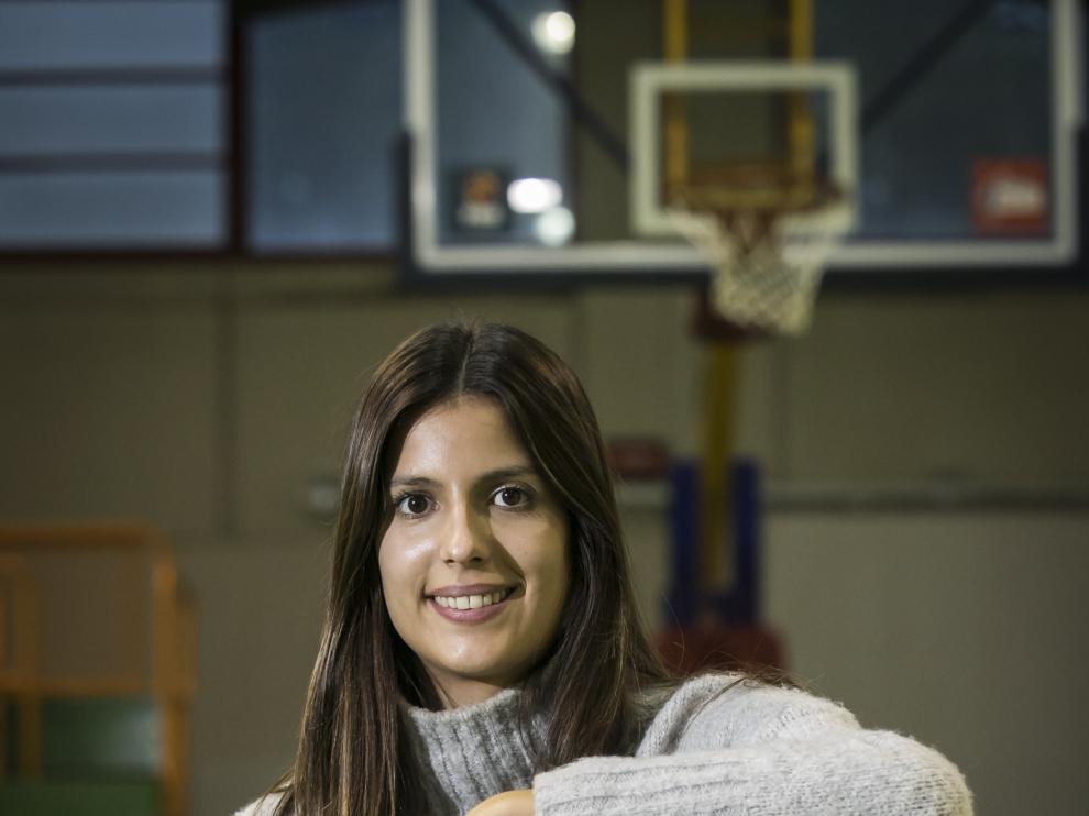 Carolina Esparcia, en el pabellón Eduardo Lastrada.
