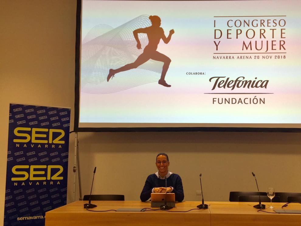 Teresa Perales, en el congreso.