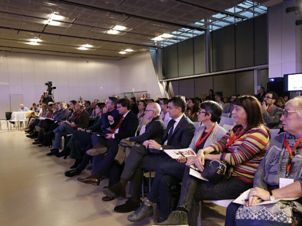 Los ponentes del Congreso de Gastronomía y Salud en primera fila en el acto inaugural.