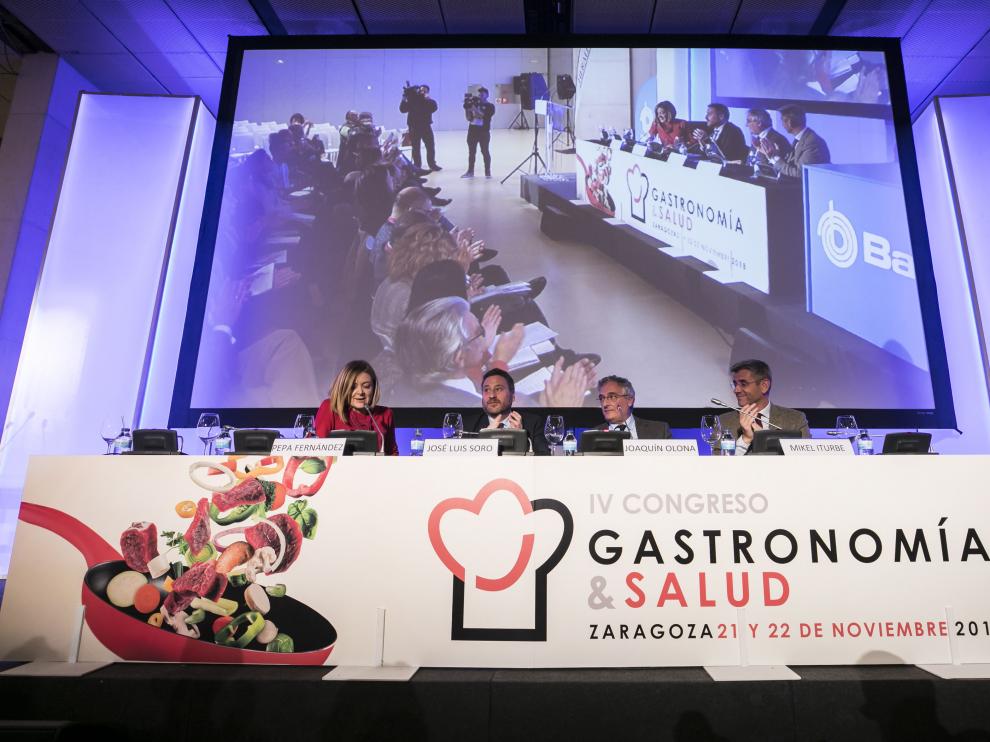 La inauguración del encuentro gastronómico en el Palacio de Congresos de Zaragoza, ayer.