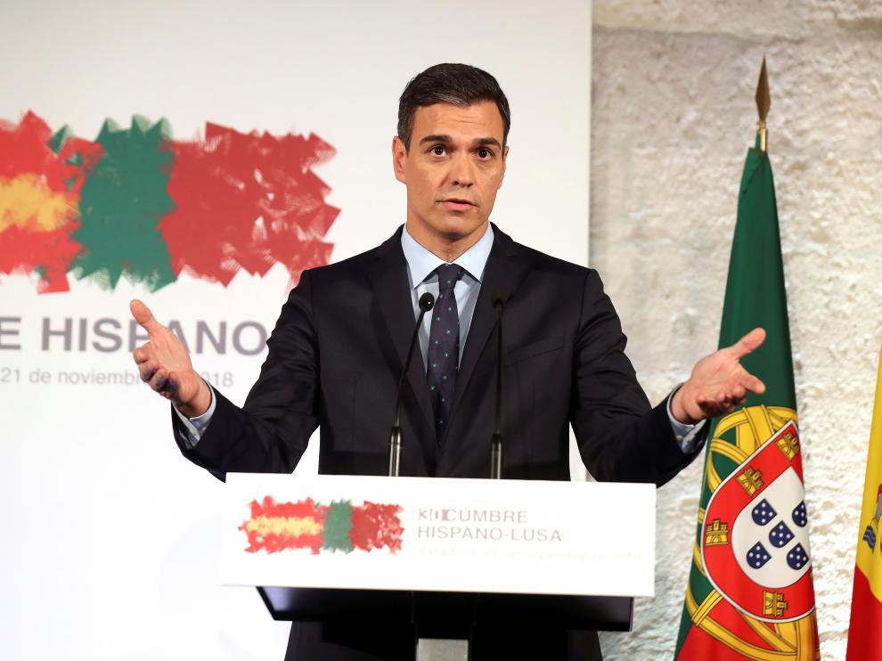El presidente del Gobierno español, Pedro Sánchez, este miércoles en Valladolid.