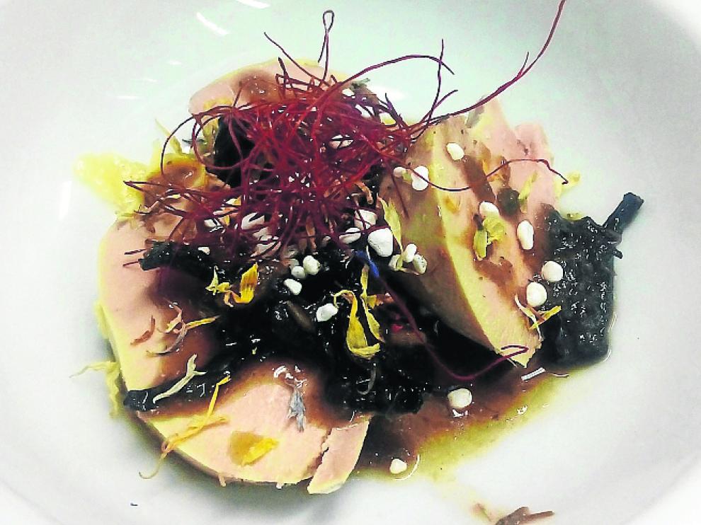 Micuit de foie macerado en La Encantaría.