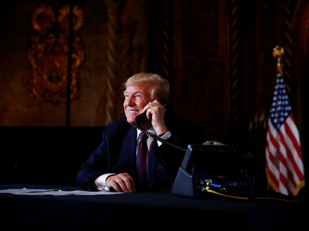 El presidente de Estados Unidos, Donald Trump, habló este jueves mediante teleconferencia.
