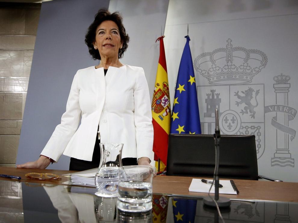 La ministra portavoz del Gobierno, Isabel Celaá