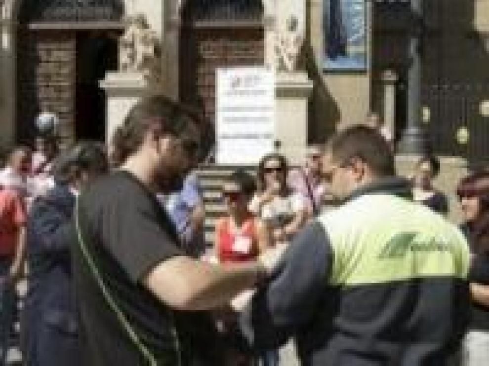 Imagen de archivo de 2012 de una protesta de autónomos contra el impago en una empresa ya desaparecida Transportes Ochoa