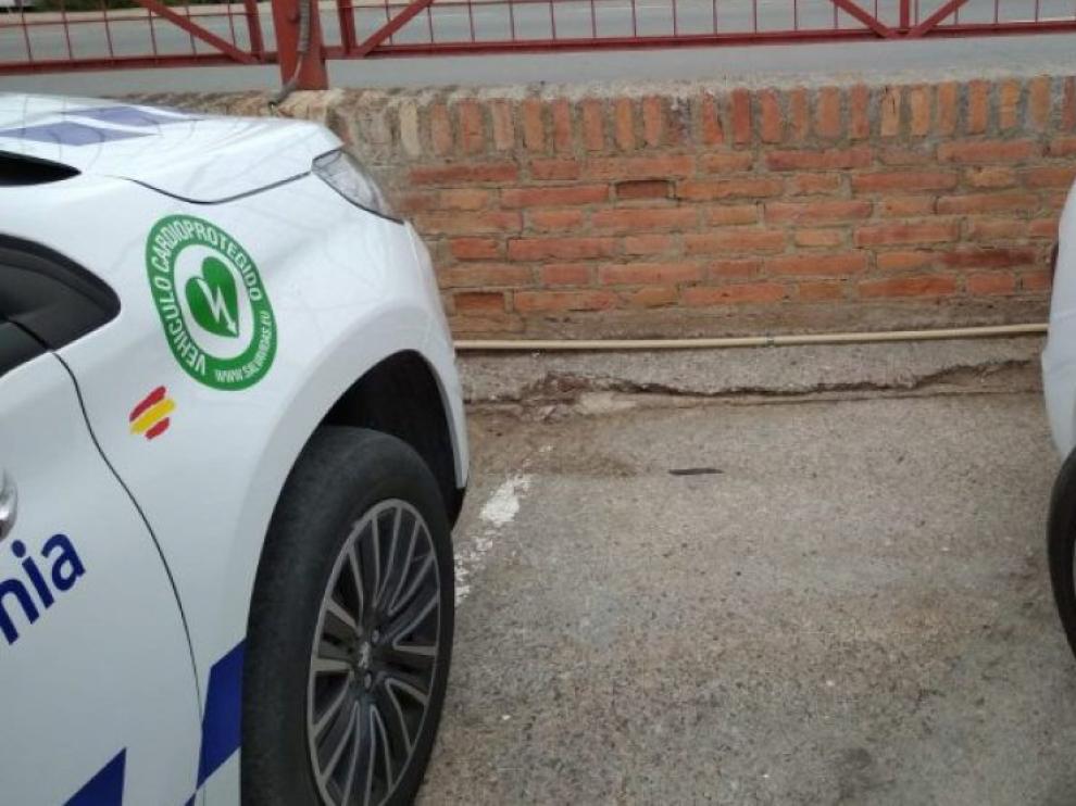 Vehículos de la Policía Local de La Almunia.