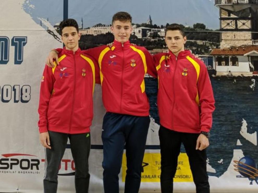 El oscense Marco Asensio logró en Estambul el cuarto puesto con la selección española cadete dentro del Circuito Europeo de sable
